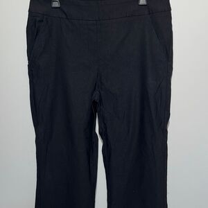 Ava & Grace Women's Black Elastic Waist Pull-On Trouser Ankle Pants Size‎ 1X